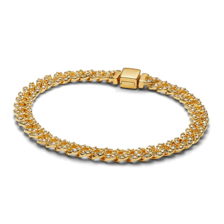 Moissanite Cuban Bracelet | White Gold