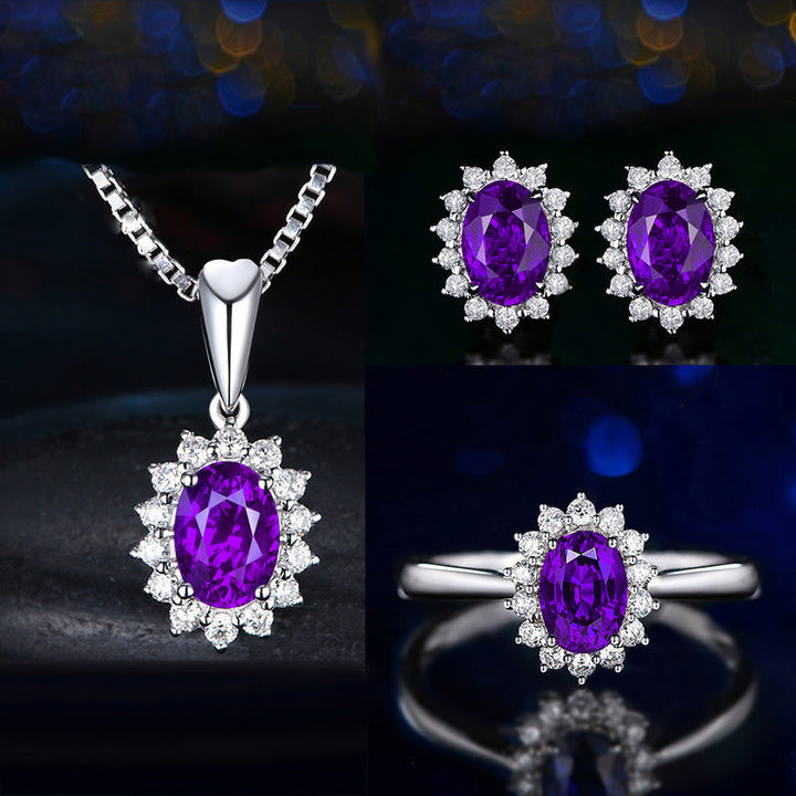 Sophia Fleurane Purple Set | White Gold