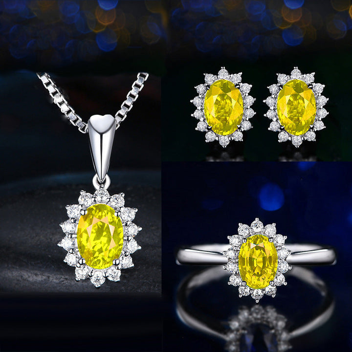 Sophia Fleurane Blue Set | White Gold