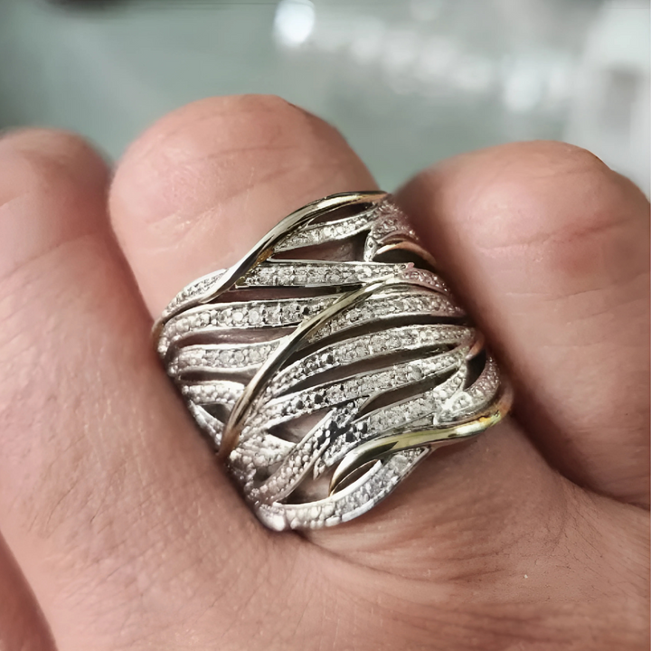 Elegant Multi-Layered Turned Ring